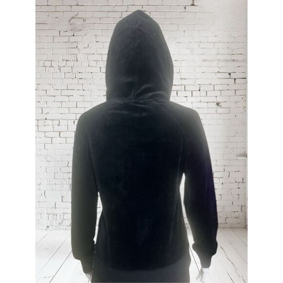 BCBG Black Velour Jeweled Track LOGO Jacket Dead stock Y2K NWT - Picture 3 of 7